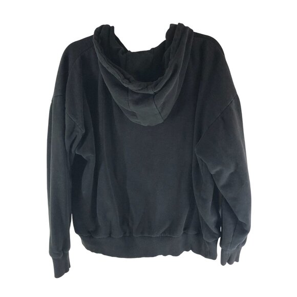 Dickies Mens Black Full-Zip Hoodie Drawstring Pockets Thermal Lined XL - Picture 3 of 4